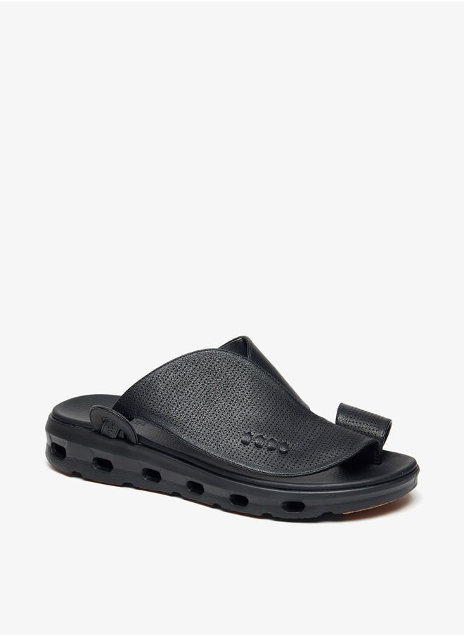 Le Confort - Mens Textured SlipOn Arabic Sandals with Toe Loop - Image 1