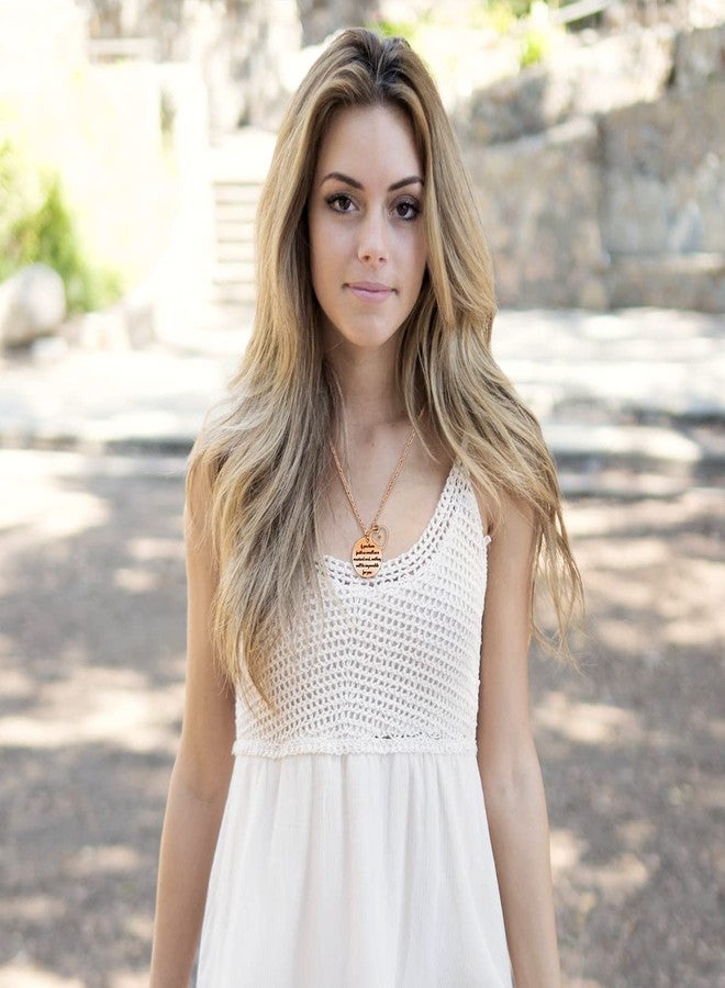 Uloveido Stainless Christian Necklace Engraved If You Have Faith as Small a Mustard Seed, Nothing is Impossible for You Y820 (Rose Gold, Heart) - Image 2