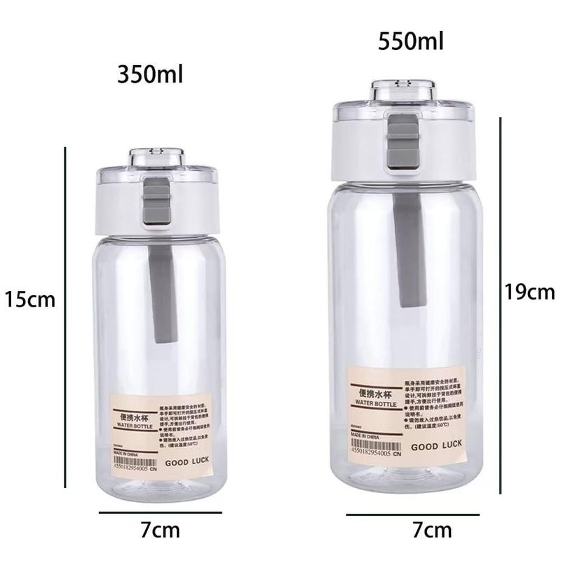Vrupan Vrupan Leak Proof Glass Infuser Loose Leaf Green Tea Cup Fruit Infused Detox Water Bottle Direct Drinking Portable Transparent for Business School Outdoor 350 ML - Image 2