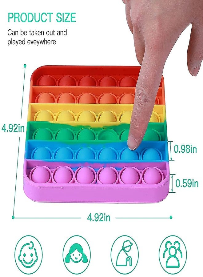 Tilak Venture Stress Relief Rainbow Push Pop Bubble Fidget Sensory Toy/ Popit Toy, Autism Popit Game Stress Relief Toys for Kids Boys and Girls, Multicolor - Image 5