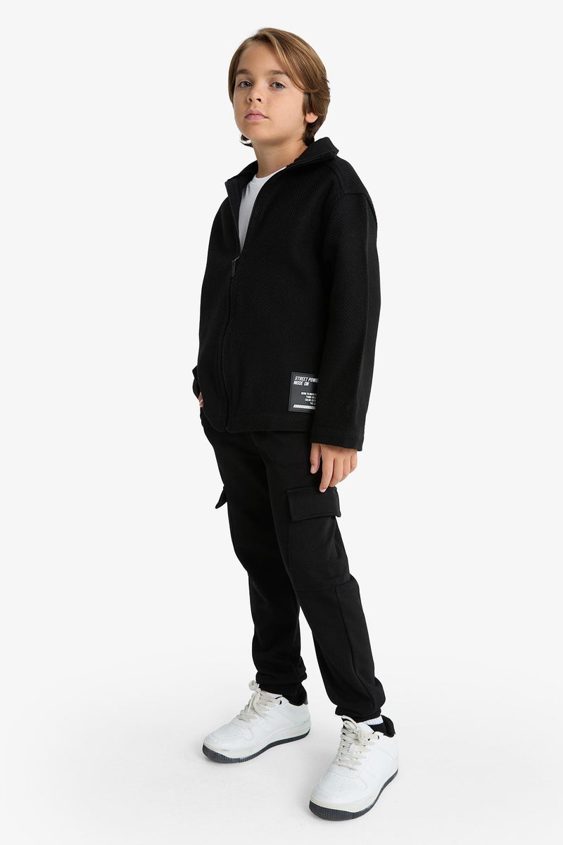 ديفاكتو قميص جاكيت اولادي كم طويل اوفر سايز بياقة عالية - Image 5