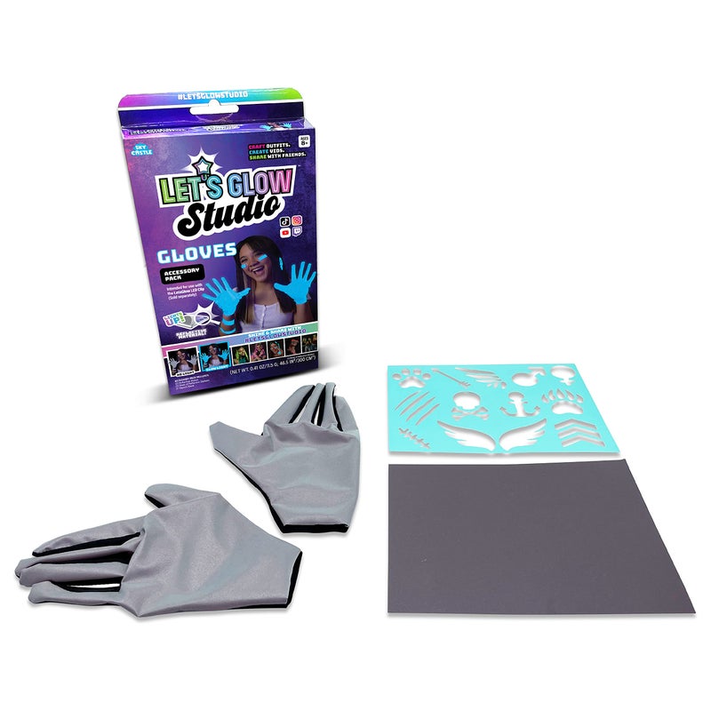 Sky Castle LetsGlow Studio Gloves Accessory Pack for LetsGlow Studio DIY Arts and Crafts Influencer Video Creator Kit LetsGlow Studio Sold Separately