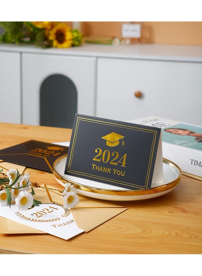 وينو بيبر 2024 بطاقات شكر للتخرج شديدة التحمل 24 قطعة بطاقات تخرج مقاس 4 × 6 بوصات بطاقات شكر للتخرج مع مغلفات لكلية المدرسة الثانوية - Image 4