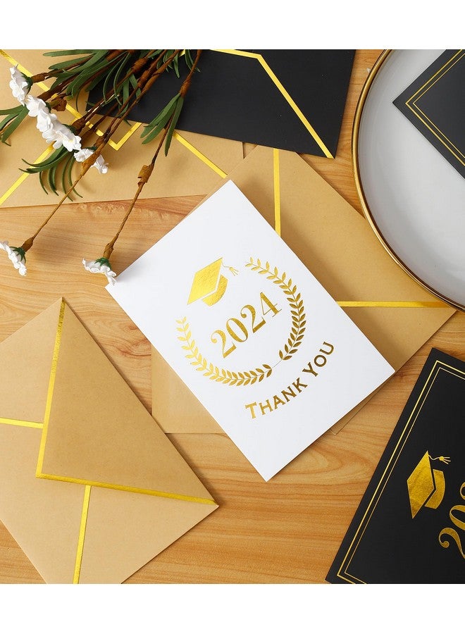 وينو بيبر 2024 بطاقات شكر للتخرج شديدة التحمل 24 قطعة بطاقات تخرج مقاس 4 × 6 بوصات بطاقات شكر للتخرج مع مغلفات لكلية المدرسة الثانوية - Image 5