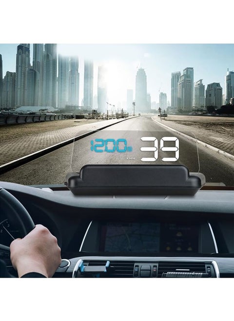 T900 Car GPS HUD Virtual HD Reflection Board Head-up Display, Speed & Driving Distance / Time Display, Over Speed & Voltage & Low Voltage Alarm, Fatigue Driving(Blue)