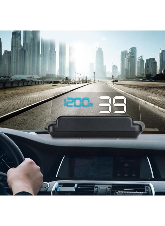 BURAQ - T900 Car GPS HUD Virtual HD Reflection Board Head-up Display, Speed & Driving Distance / Time Display, Over Speed & Voltage & Low Voltage Alarm, Fatigue Driving(Blue) - Image 1