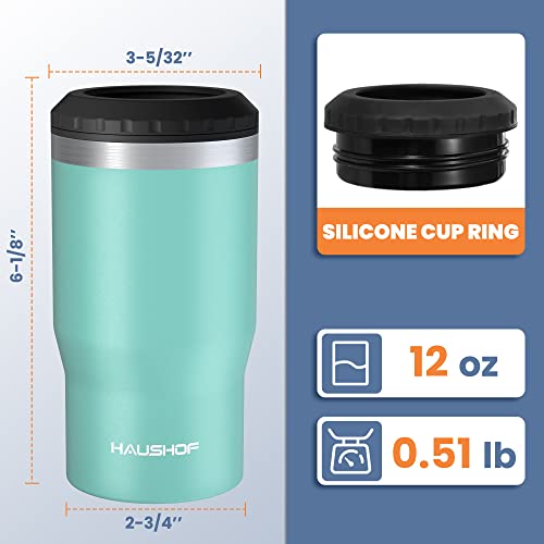 HAUSHOF 4 in 1 Insulated Stainless Steel Can Insulator, Fits Standard & Slim 12 oz Cans|Beer Bottles, Perfect for Outdoors - Image 4