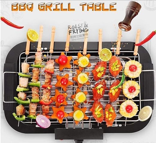 Harions Electric Barbecue Grill 2000W Tandoori Maker Adjustable Temperature Control Indoor, Outdoor Smokeless Barbeque Grill (Black-46 x 34 x 5 cm) - Image 5