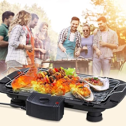 Harions Electric Barbecue Grill 2000W Tandoori Maker Adjustable Temperature Control Indoor, Outdoor Smokeless Barbeque Grill (Black-46 x 34 x 5 cm) - Image 4