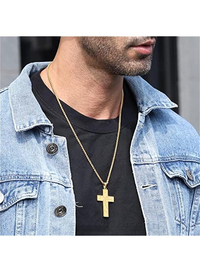 Arabest Basketball Cross Necklace for Boys Men, Stainless Steel Bible Verse Pendant Chain, Christian Religious Jewelry Gifts for Son Teen Boys - Image 3