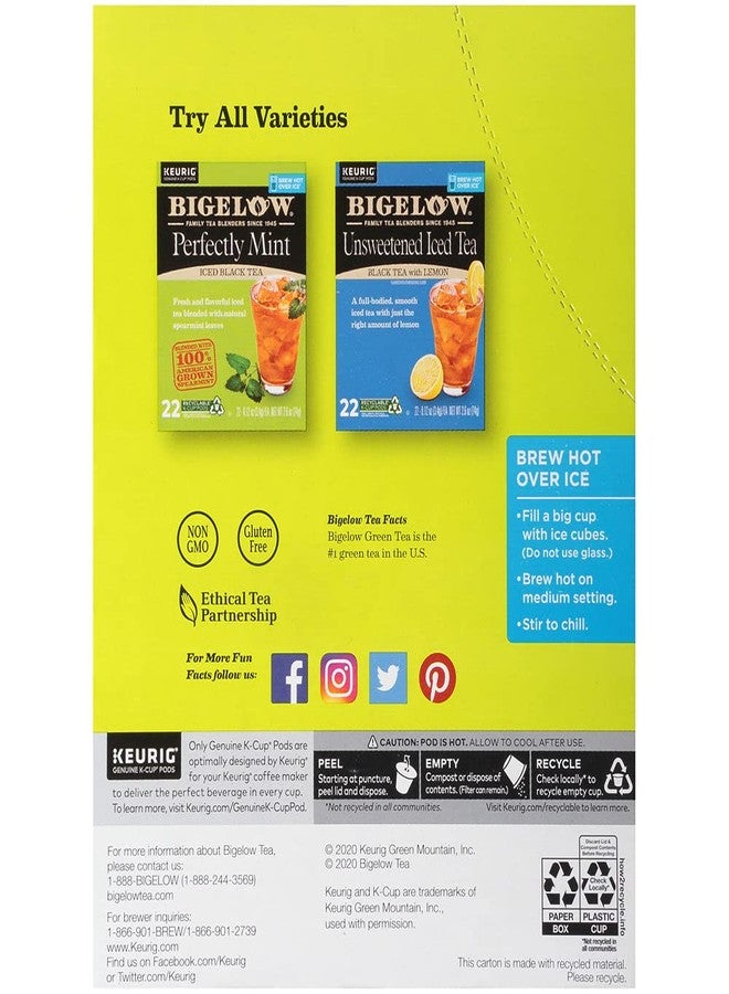 Bigelow Tea Bigelow Tropical Iced Green Tea, K-Cup, 0.10 oz, 22/Box - Image 5