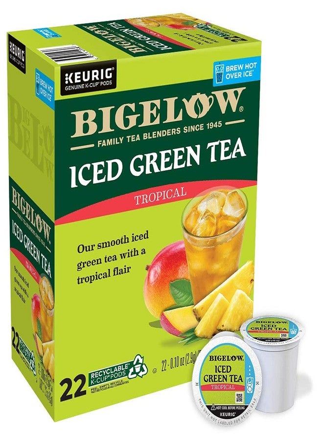 Bigelow Tea Bigelow Tropical Iced Green Tea, K-Cup, 0.10 oz, 22/Box - Image 2