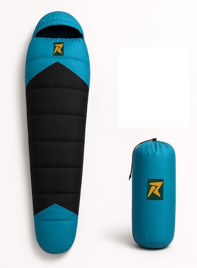 Rocksport Camplite +10°C to +20°C Mummy Shape Sleeping Bag for Camping, Hiking, Indoor & Outdoor, Warm Sleep Bag l Free Adventure Pass - Image 1