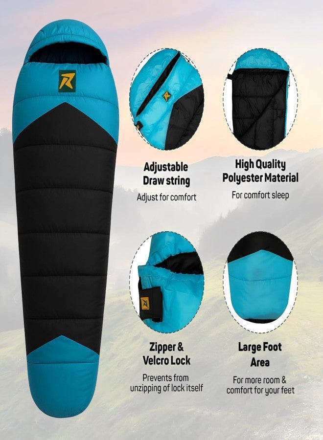 Rocksport Camplite +10°C to +20°C Mummy Shape Sleeping Bag for Camping, Hiking, Indoor & Outdoor, Warm Sleep Bag l Free Adventure Pass - Image 3