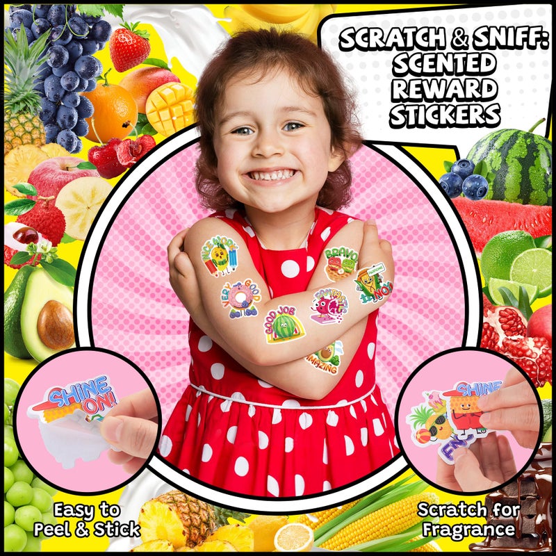 HORIECHALY 360PCS Scratch and Sniff Stickers, Large Scented Stickers for Kids & Teachers Single, Smelly Incentive Motivational Prize, Christmas Gift Bigger Reward for Student Classroom Must Haves School Supplies - Image 4