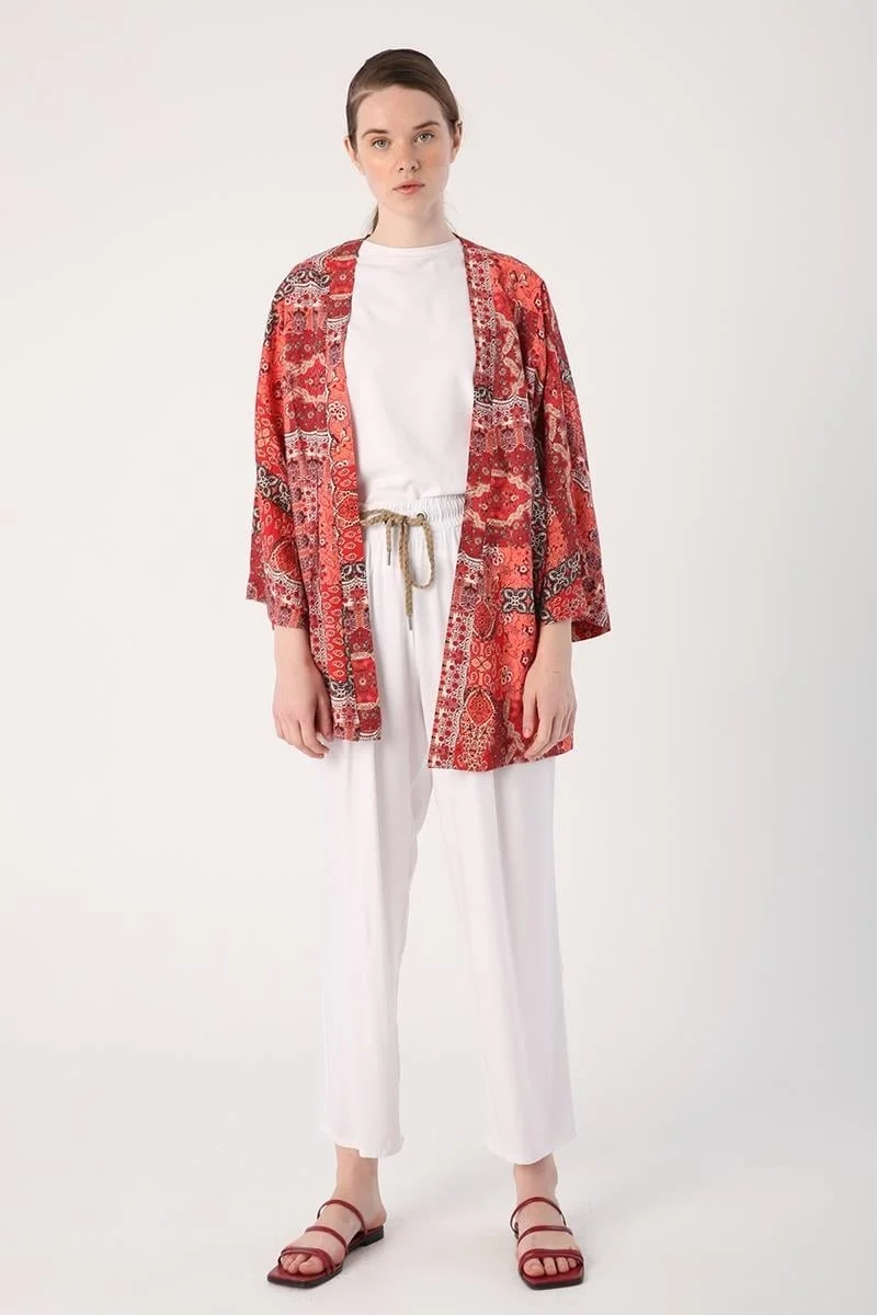 Allday White-Elastic Waist Wide Leg Trousers