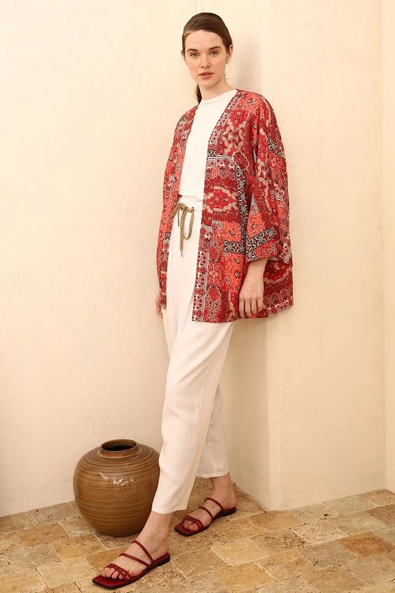 Allday White-Elastic Waist Wide Leg Trousers