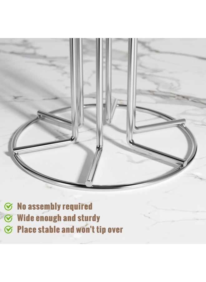 HULISEN - Mug Holder For Large Cup Countertop Mug Tree With 6 Hooks Metal Free Standing Coffee Cup Holder Stand For Easy Pick And Place Tea Rack Cup Tree Holder For Large Size Mugs - Image 1
