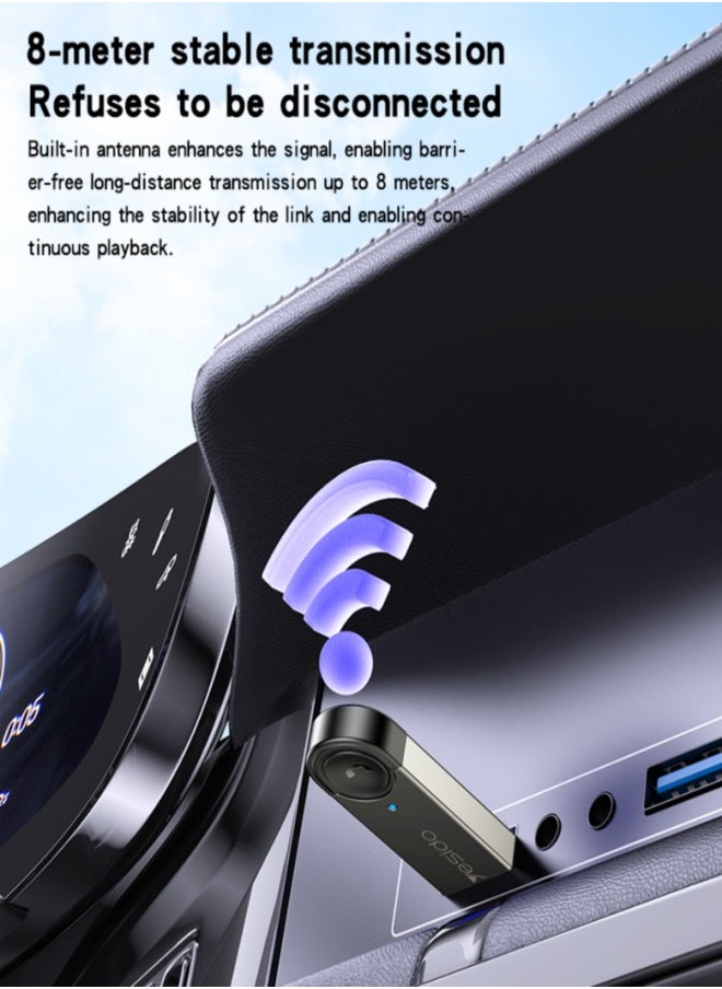 Yesido - Yesido YAU81 USB Wireless Audio Adapter Car Bluetooth Receiver - Image 1