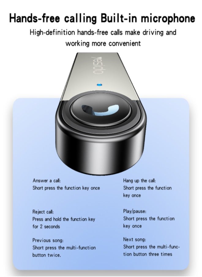 Yesido - Yesido YAU81 USB Wireless Audio Adapter Car Bluetooth Receiver - Image 1