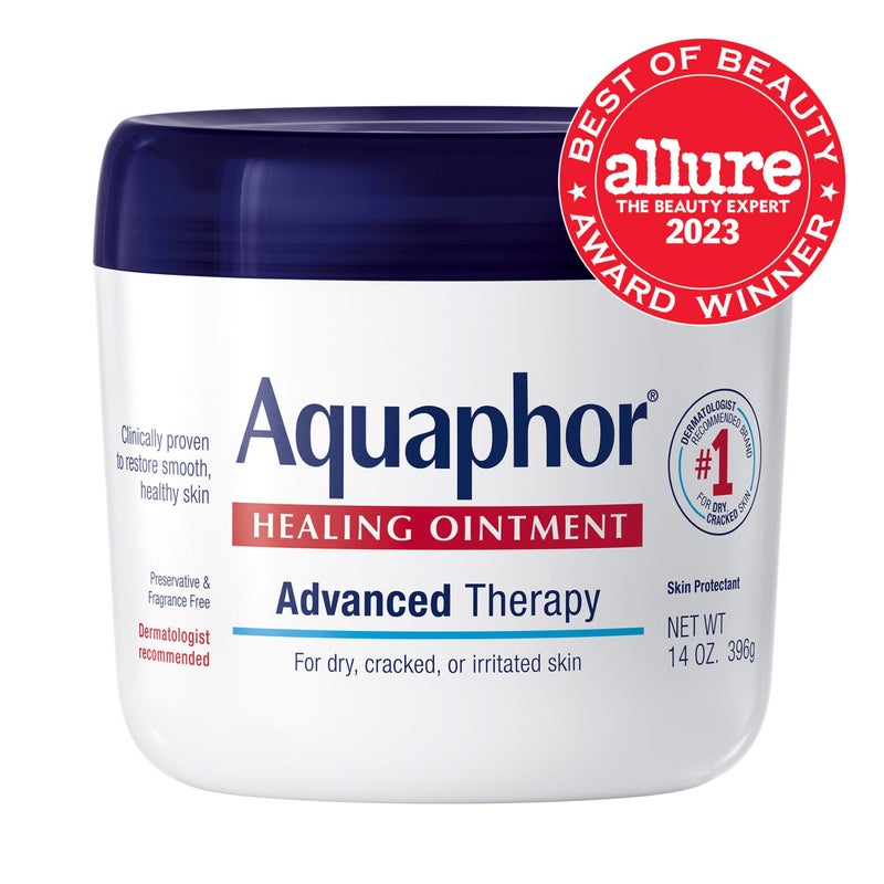 Aquaphor Aquaphor Healing Ointment, Advanced Therapy Skin Protectant, Multi-Purpose Healing Ointment and Body Moisturizer, For Dry, Cracked Skin, Minor Cuts and Burns, 14 Oz Jar - Image 2