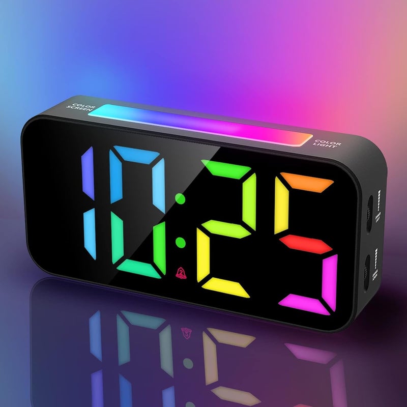 Digital Alarm Clock with Night Light, Alarm Clocks Bedside, Large LED Display, Full Range Brightness, Snooze, 12/24H, Loud Alarm Clocks for Heavy Sleepers, Bedside Alarm Clock for Kids, Seniors - Image 1