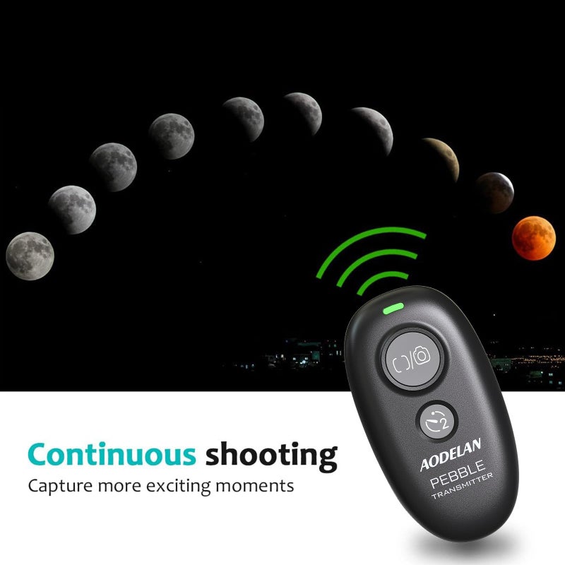 AODELAN Wireless Shutter Release Remote Control for Nikon D750, D5300, D5600, D7200, D7500, Z6, Z7, Z9, D800, D850, Coolpix P1000 - Image 5