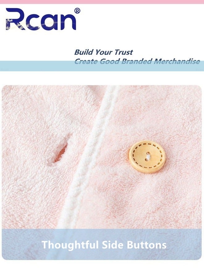 ركان منشفة بغطاء للرأس للأطفال من عمر 1 إلى 6 سنوات للجنسين كبيرة وناعمة وفائقة الامتصاص، رداء حمام للشاطئ، منشفة حمام من القطن الناعم على شكل حيوانات، مقاس 27.6 بوصة × 55.1 بوصة - Image 4