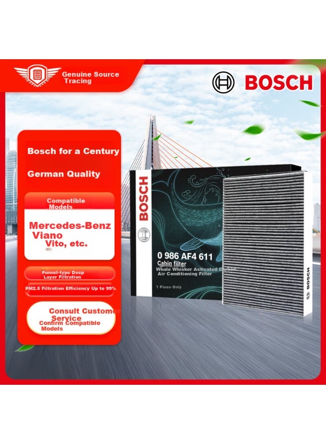 Bosch Activated Carbon Air Conditioning Filter Car Air Conditioning Filter 0986af4611 For Mercedes Viano/vito And More - Image 1