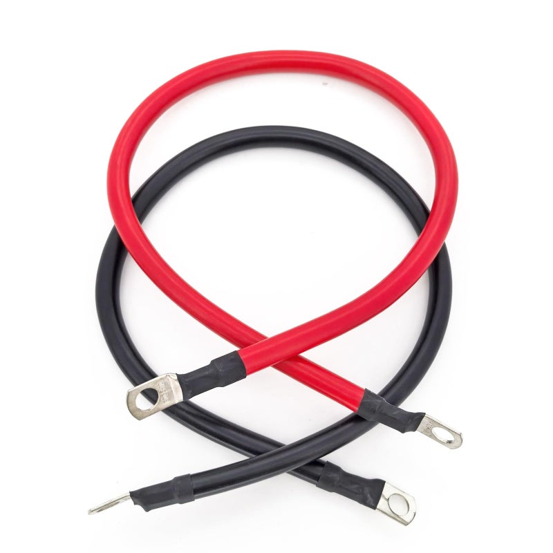 KEDAKEJI 2 AWG Gauge Battery Cables Set with Terminals for Motorcycle Automotive Marine Solar ATV RV 2ft 38inLugs Both Ends - Image 3