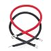 KEDAKEJI 2 AWG Gauge Battery Cables Set with Terminals for Motorcycle Automotive Marine Solar ATV RV 2ft 38inLugs Both Ends - Image 2