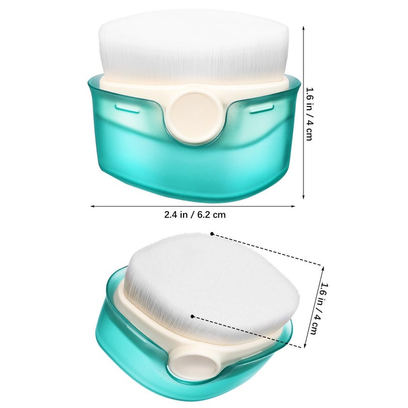 Foundation Brush and Blush Brush for Liquid Makeup Flat Top Cosmetic with Cover Sunscreen for Travel and Tinted Sunscreen Use - Image 2