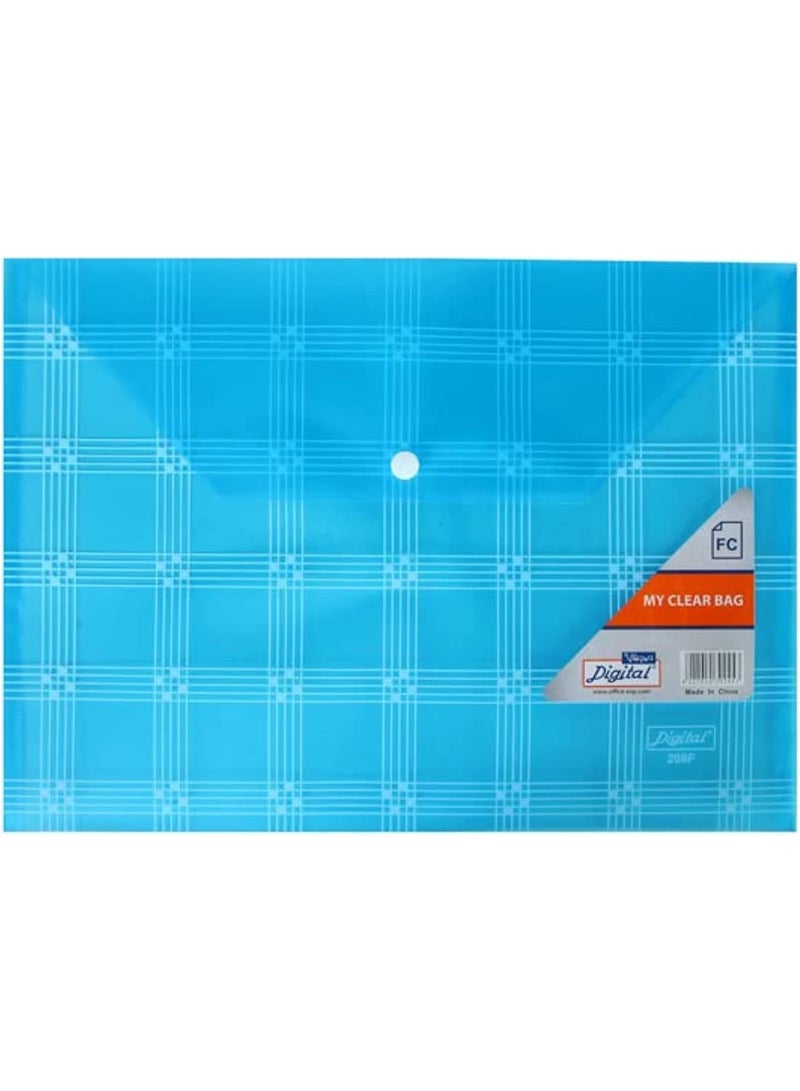 ديجيتال حافظة للملفات من البولي بروبيلين مزودة بزر اغلاق FC209 من ديجيتال - ازرق