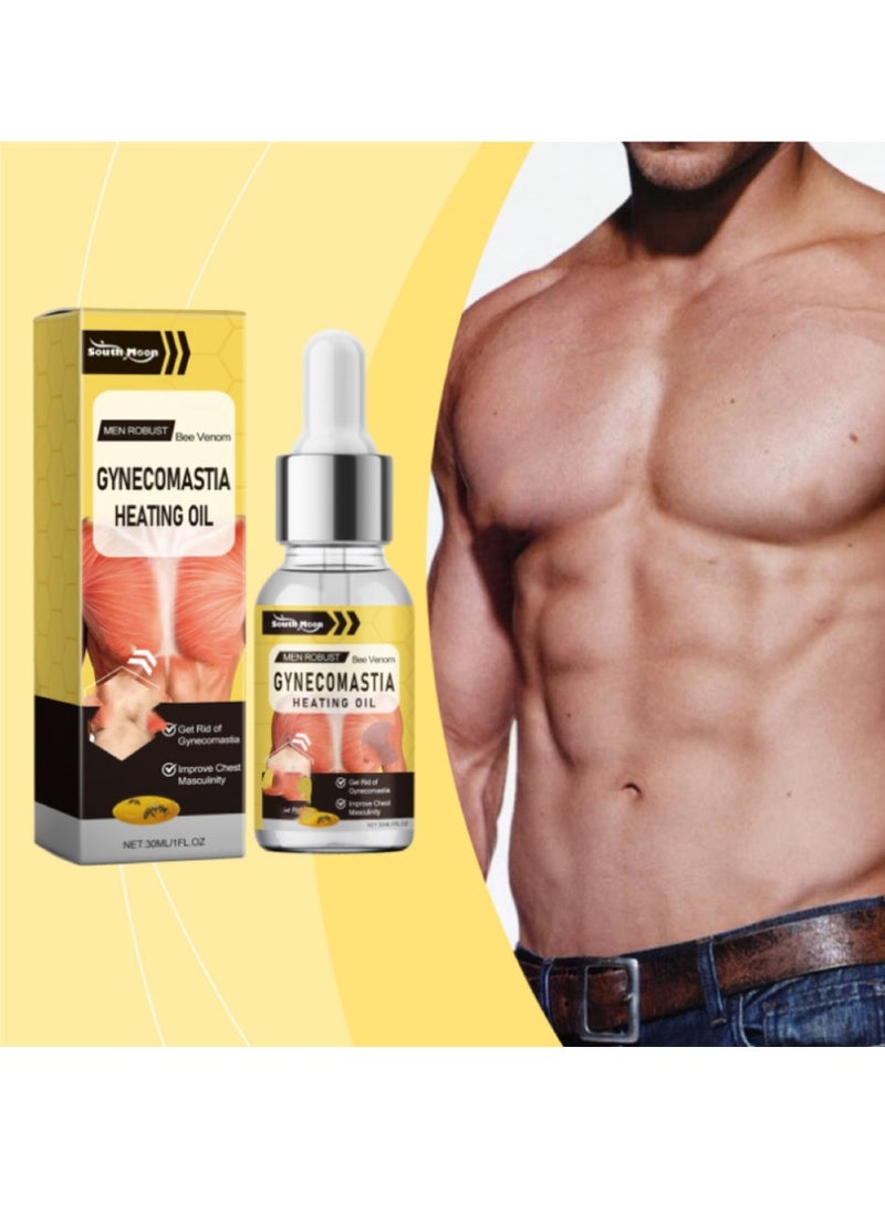 SOUTH MOON - Men Bee Venom Gynecomastia Heating Oil, ,Gynecomastia Tightening Oil for Men, Men Contouring Treatment Oil - Image 1