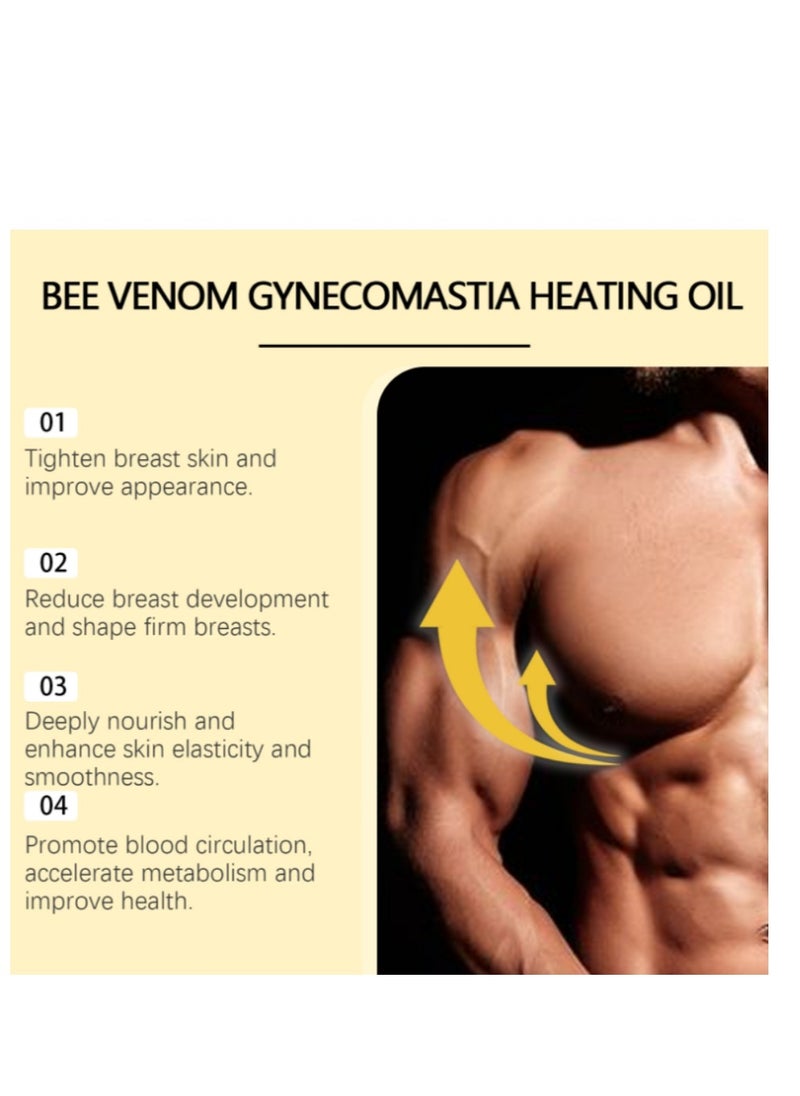 SOUTH MOON - Men Bee Venom Gynecomastia Heating Oil, ,Gynecomastia Tightening Oil for Men, Men Contouring Treatment Oil - Image 1