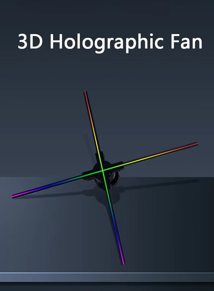 Generic 42cm 3D Holographic Fan LED Display – Ultra HD Floating Projection for Stunning Visuals, 4K Imaging, Bluetooth Audio & Multi-Scene Use – Mall, Cinema, Office, Home  - Image 1