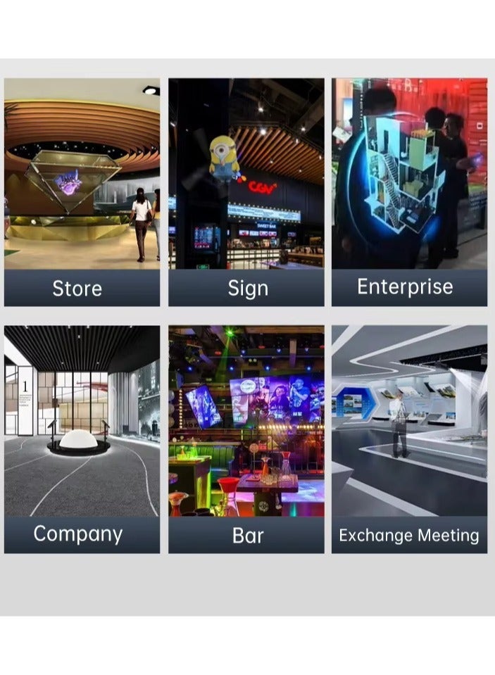 42cm 3D Holographic Fan LED Display – Ultra HD Floating Projection for Stunning Visuals, 4K Imaging, Bluetooth Audio & Multi-Scene Use – Mall, Cinema, Office, Home - Image 2