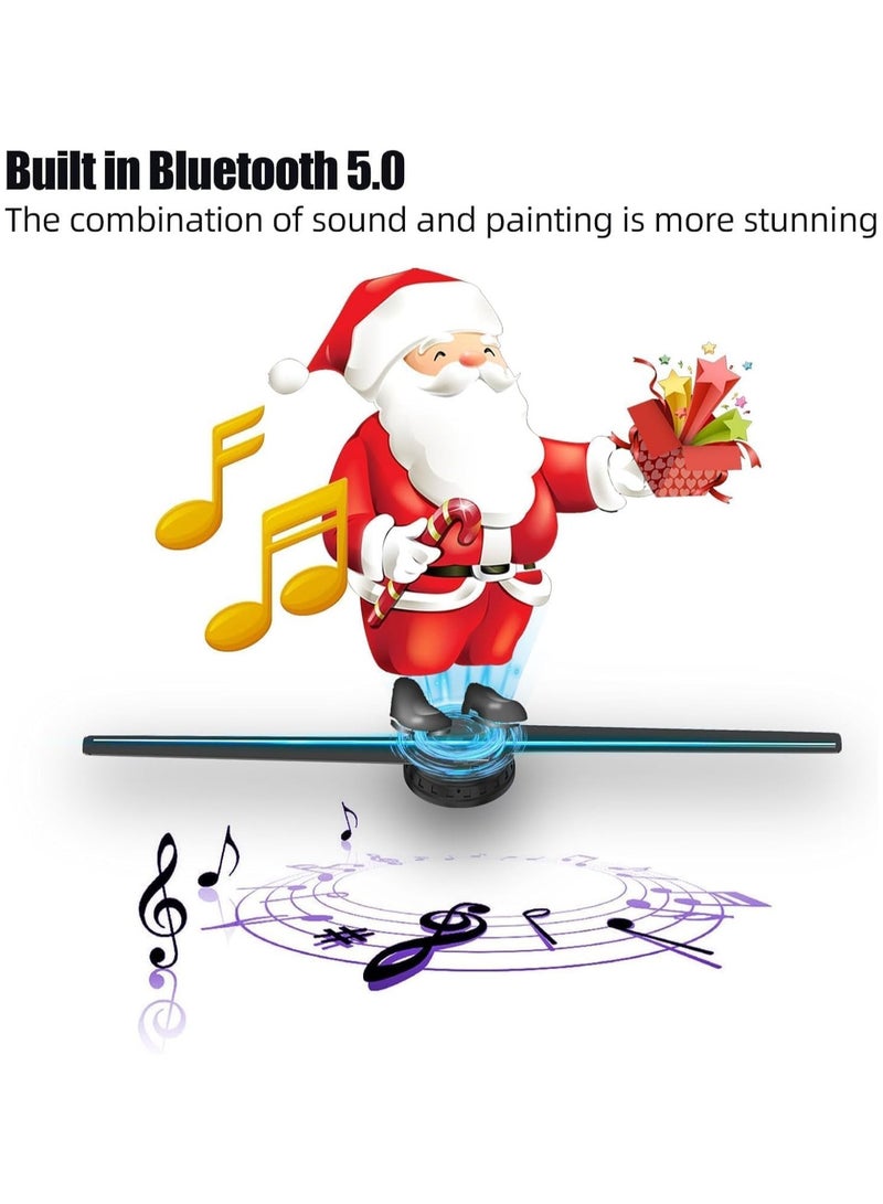 مروحة ثلاثية الأبعاد هولوجرافية بحجم 42 سم - شاشة LED عرض عائم بدقة 4K وصوت بلوتوث، صور فائقة الوضوح، استخدام متعدد في المول، السينما، المكتب، المنزل - Image 4