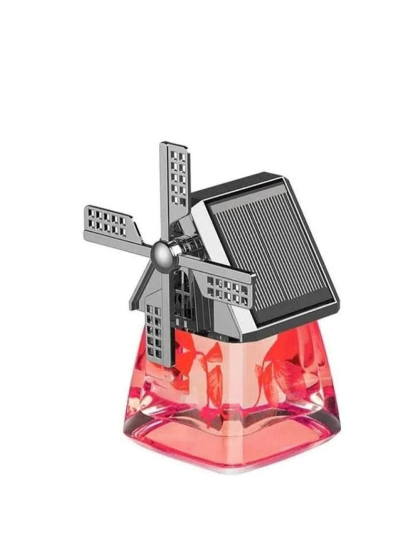 general Solar-Powered Car Air Fresheners Windmill Design Car Perfume with Solar Auto Rotating Aromatherapy Diffuser Cologne - Image 1