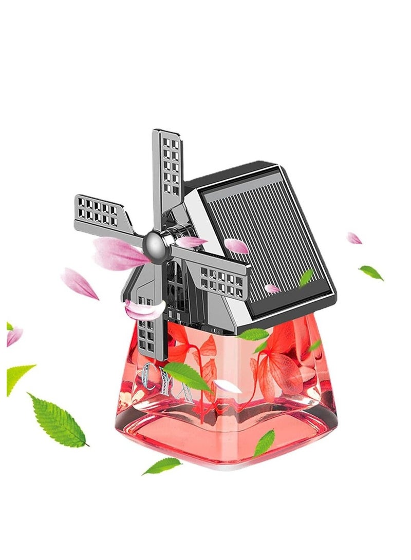 general Solar-Powered Car Air Fresheners Windmill Design Car Perfume with Solar Auto Rotating Aromatherapy Diffuser Cologne - Image 2