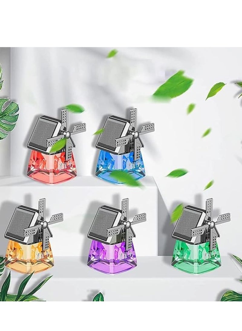 general Solar-Powered Car Air Fresheners Windmill Design Car Perfume with Solar Auto Rotating Aromatherapy Diffuser Cologne - Image 4