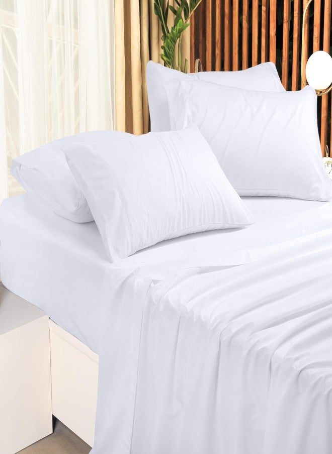 Utopia Bedding California King Sheet Set - 4 Piece Bed Sheets for Cal King Size Bed, Soft and Breathable Microfiber, Includes 1 Fitted Sheet, 1 Flat Sheet and 2 Pillowcases (White) - Image 5