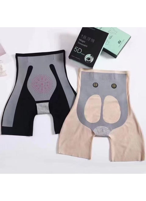 Kaka 5D Magic Hovering Underpants Waist Girdle Butt Lifting Postpartum Repair Shaping Legs Womens Seamless Tummy Control Pantie Skin color 5d upgrade plus file