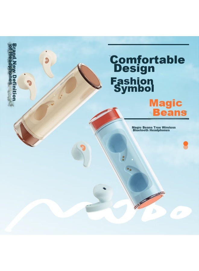 Songx Bluetooth Earphones, Wireless, For Sports, Running, Business, Gaming, Music, Long Battery Life, Semi-In Design, Bluetooth 5.3, Compatible With Apple And Android, Almond Brown - Image 3