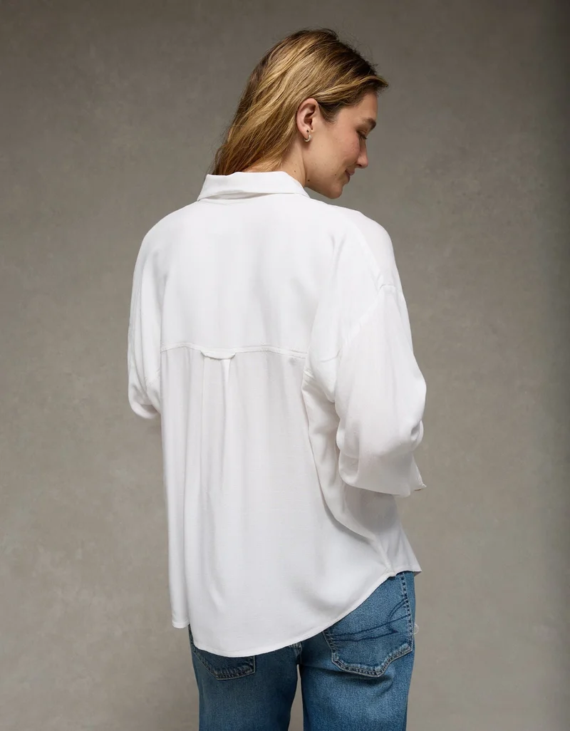 American Eagle  AE Go Big Oversized Shirt for Women | Best Price UAE