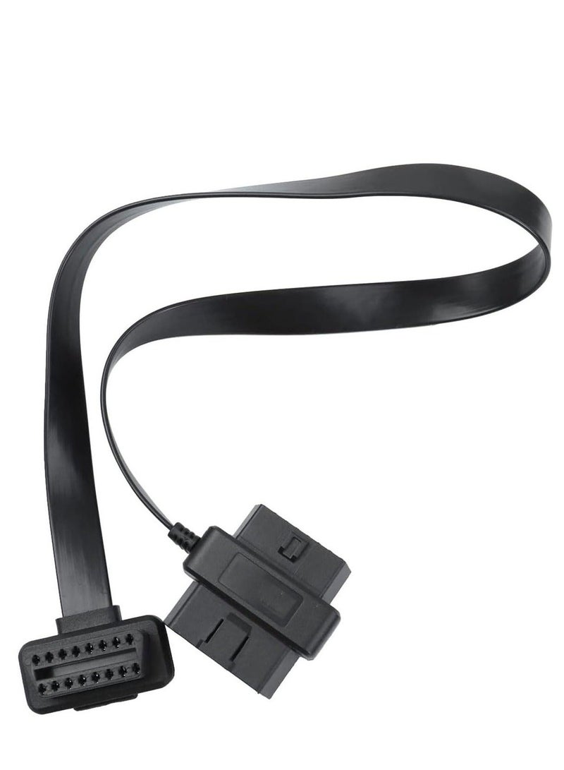 Generic OBD2 Extension Cable, OBDII Extend Cable Adapter, Full 16Pin Male to 2PCs Female for Car OBD Diagnostic Extender Cord Connector Reinforced PVC Material (60CM/23.6Inch)  - Image 1