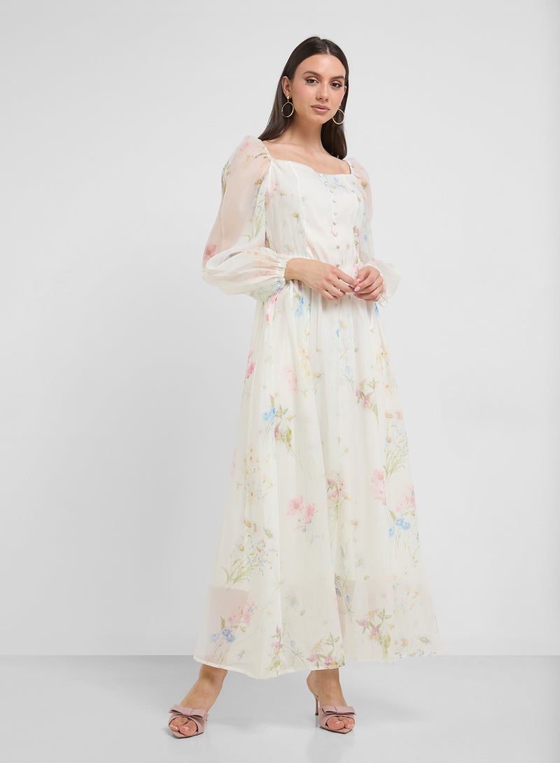 ELLA Floral Print Dress  - Image 4