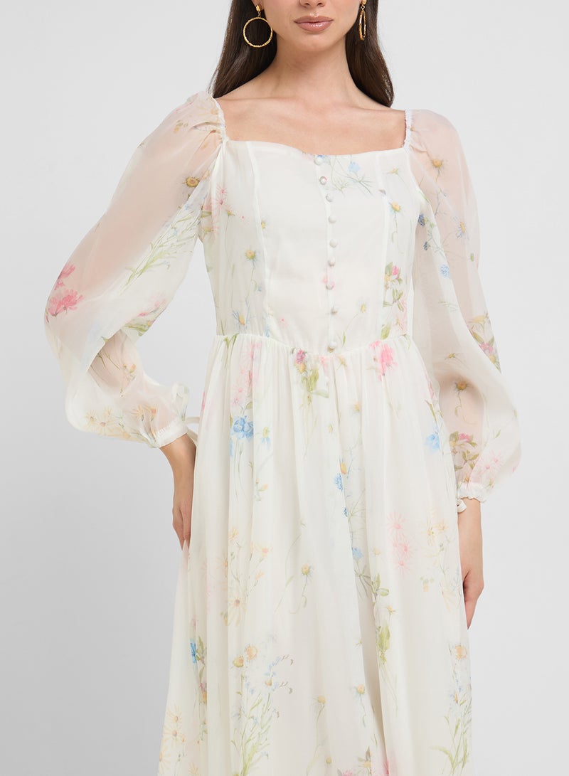 ELLA Floral Print Dress  - Image 3