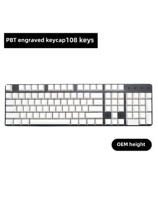 White PBT XDA Keycap Set 108pcs Cherry Profile OEM height-white no engraved-not keyboard - pzsku/Z5E0E81D47827BEBFB7FDZ/45/_/1734014784/f24623e8-890c-449f-800d-8a182684a3e7