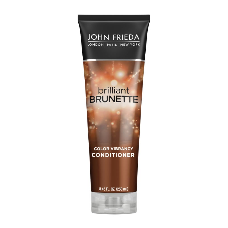 John Frieda Brilliant Brunette, Color Boosting Conditioner, Enhances and Protects Multi-Dimensional Tones, With Sweet Almond Oil to Rehydrate and Replenish Dry Hair, 8.45 Oz - Image 1